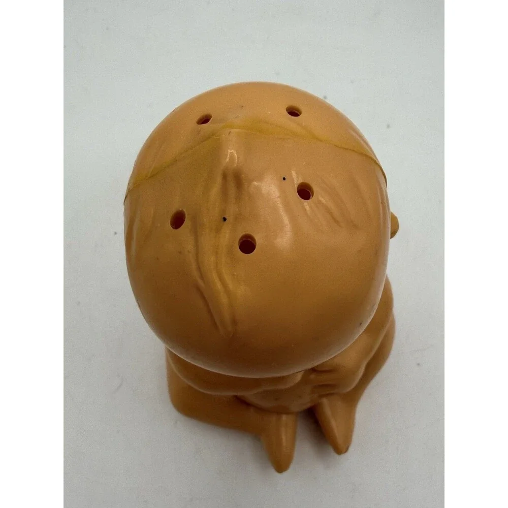 Vintage JSNY Cupie Doll Plastic Baby Powder Dispenser Shaker Hong Kong 5.5”